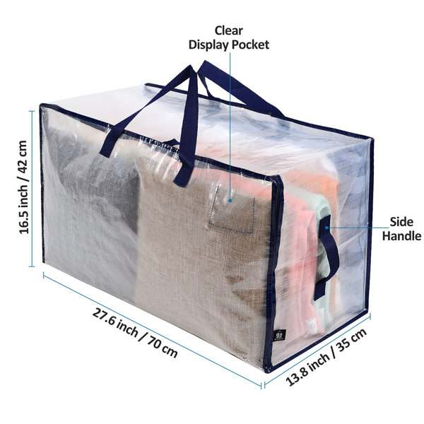 Clear plastic discount blanket storage bags